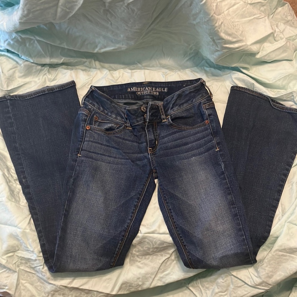 American Eagle Outfitters Dark Blue Flare Jeans